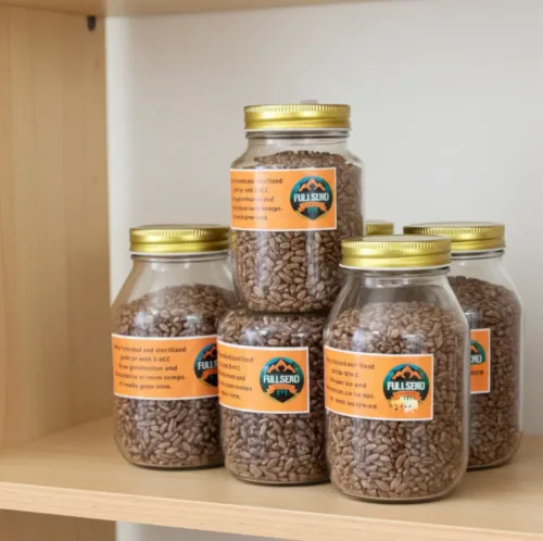 Rye Berry Inoculation Quart Jar!