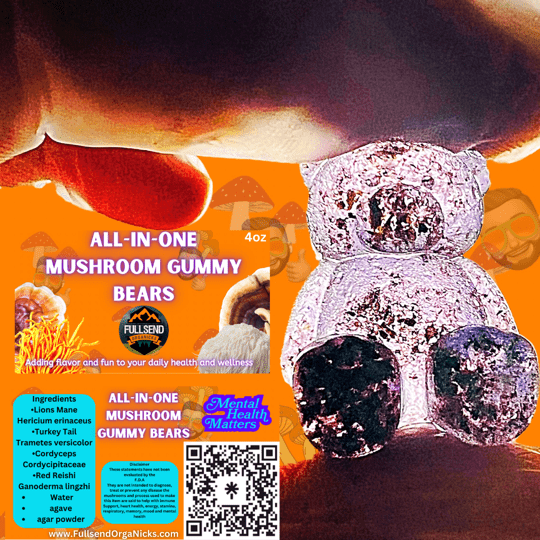 All-In-One Mushroom Gummy Bears (Edibles)