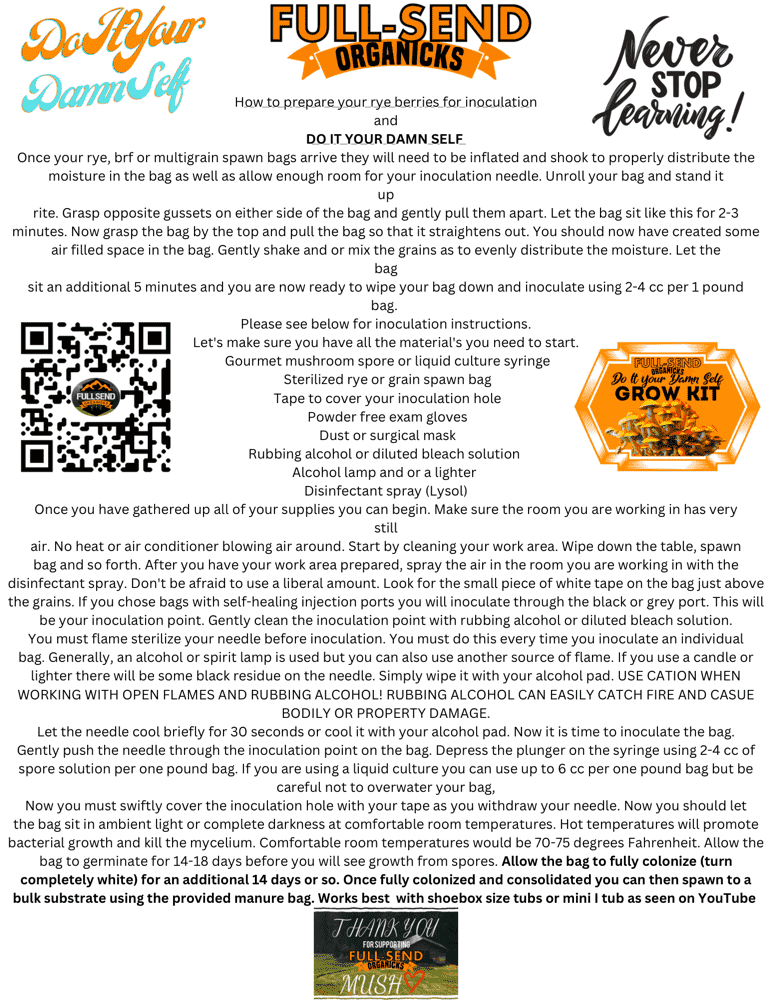 mushroom grow kit instructions